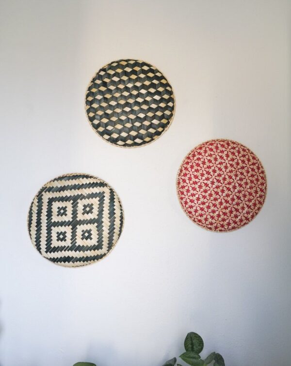 Minimalist Hanging Bamboo Basket Set of 3