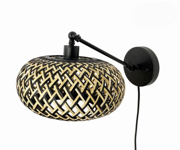 Boho Wall Sconce with Adjustable Arm