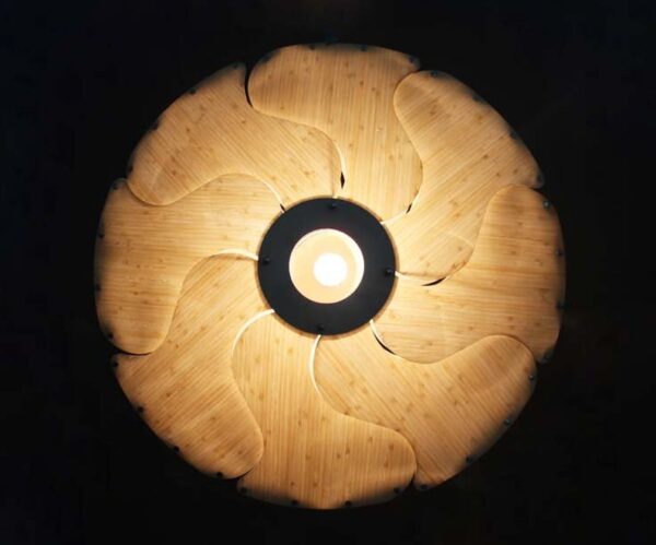 Handmade Flower Wooden Paper Ceiling Light