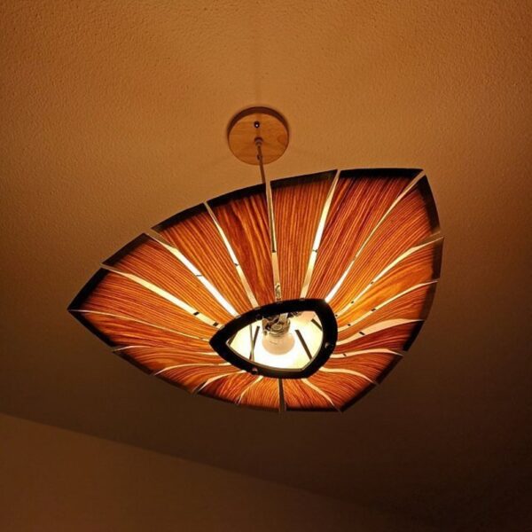 Handmade Triangle Wooden Paper Ceiling Lamp