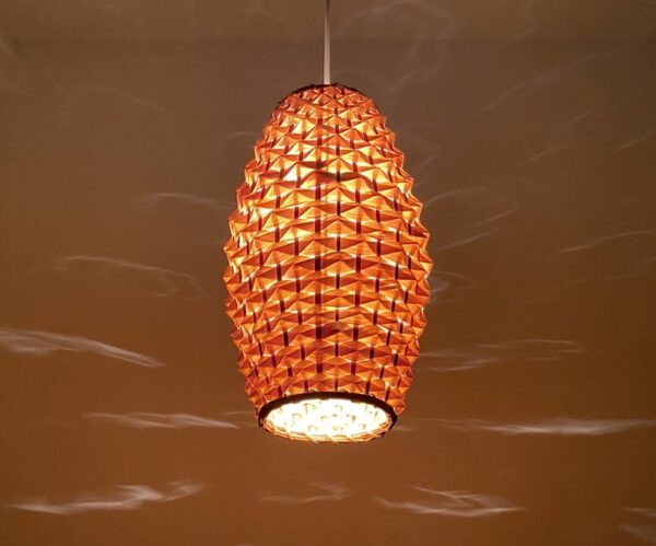 Rustic Bamboo Rugby Pendant Light Fixture