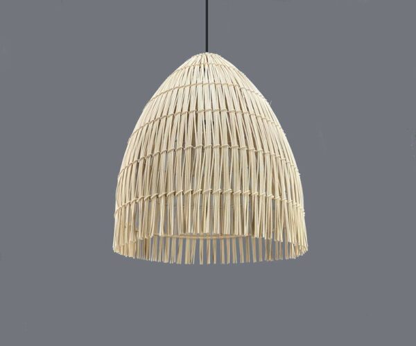 Thin Rattan Basket Pendant Light