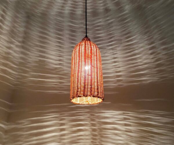 Decorative Rattan Bottle Basket Pendant Light