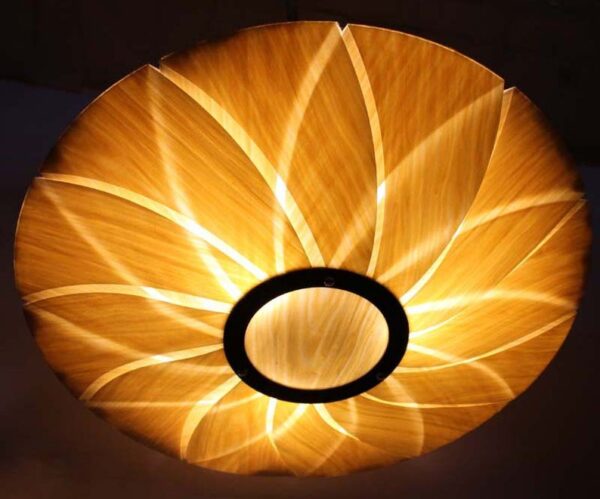Flower Umbrella Wood Paper Hanging Lamp